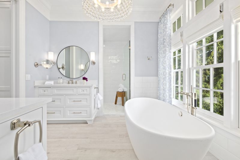 Spa-Inspired Bathroom with Freestanding Tub